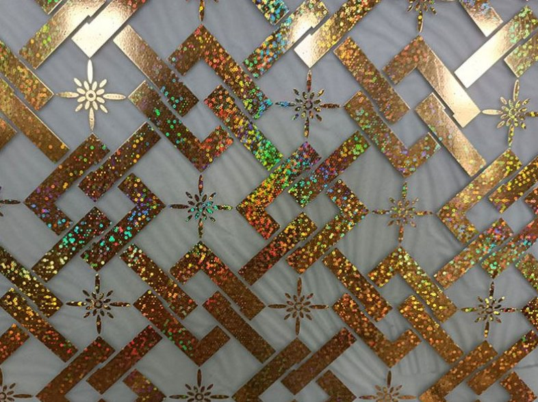 4/5/6mm Silver/Golden Acid Etched Titanium Coated Art Glass for Decoration/Door/Partition