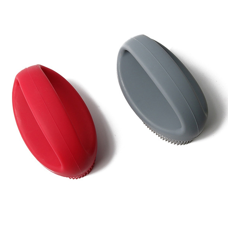New Product Hand-Held Non-Slip Wear-Resistant Silicone Bath Brush, Bath Cleaning Massage Brushes Srubber