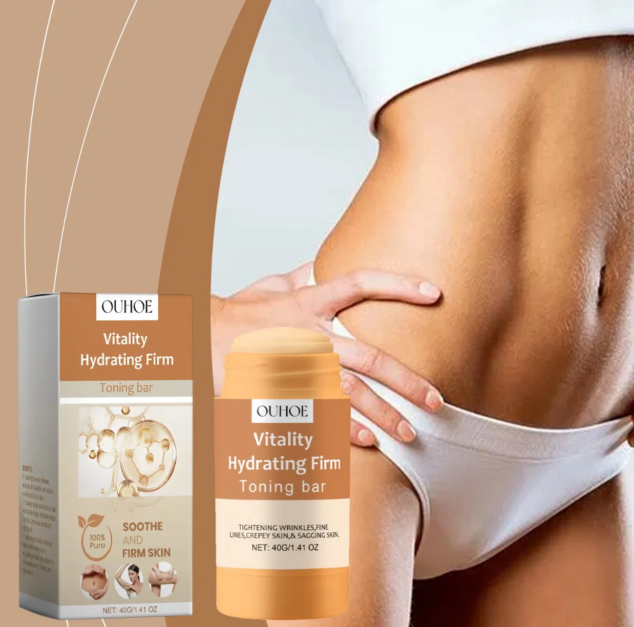 Online Wholesale Ready to Ship Slimming Fat Burn Body Stick Collagen Hot Cream Firming Skin Top Slim Massage Arm Slimming Body Wand