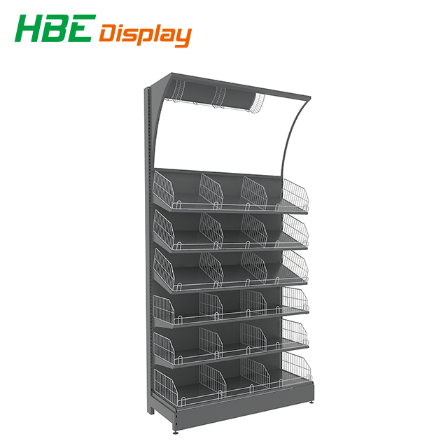 Wooden Slatwall Board Revolving Floor Display Stand