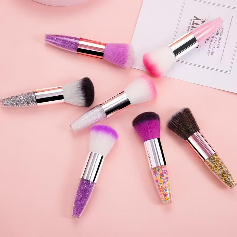 New Design Wholesale Masonite Grain Transparent Rod Foundation Brush Makeup Brushes