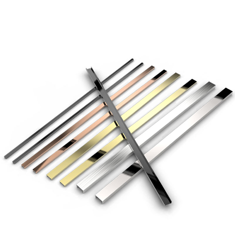 Stainless Steel Trim Profile U Channel Decorative Wall Strips Tile Divider Trim