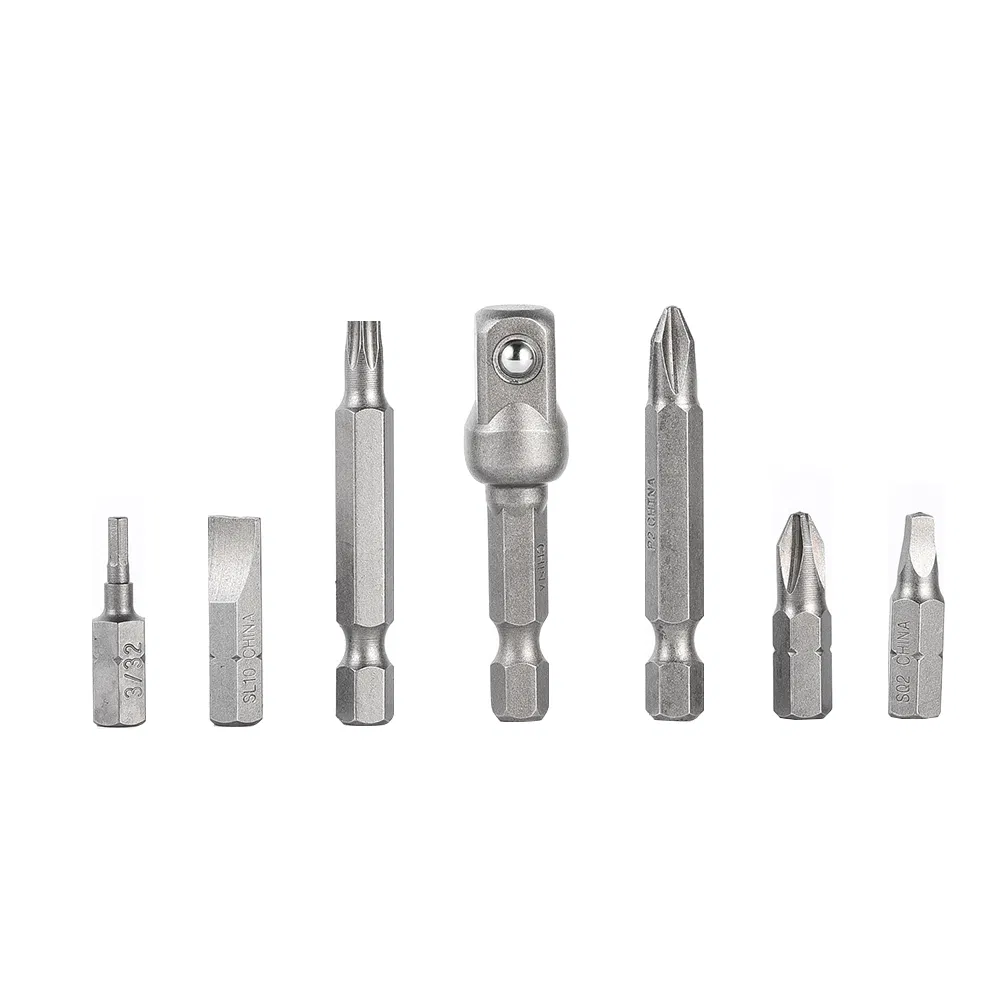 Black Magnetic Hexagon Screwdriver Bit S2 Steel 1/4 Inch Hex Shank Screw Drivers Magnetic Screwdriver Head Set