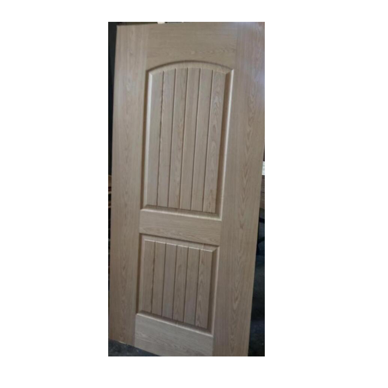 Natural Wood Red Oak Veneer HDF Door Skin From Linyi