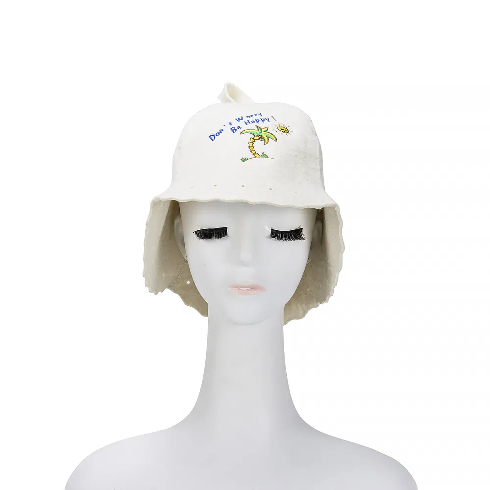 Wool Felt Sauna Cap Russian Banya Cap Unisex Sauna Hat for Steam Bath Sauna Accessories