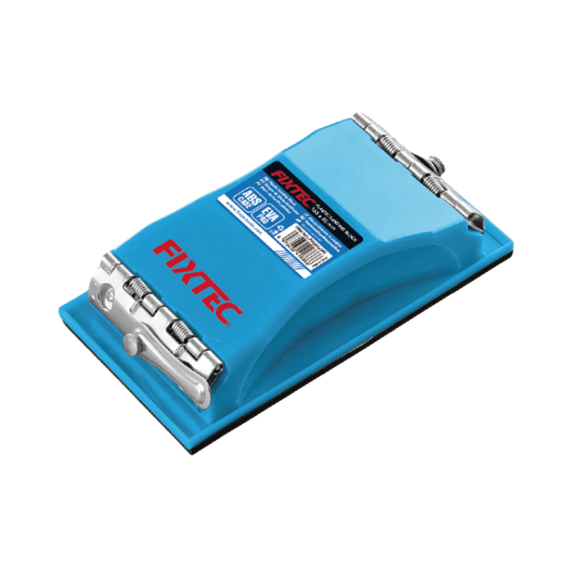 Fixtec PS Handle 230*80*6mm Foamed Plastic Sanding Block with Zinc Plated Steel Clamp