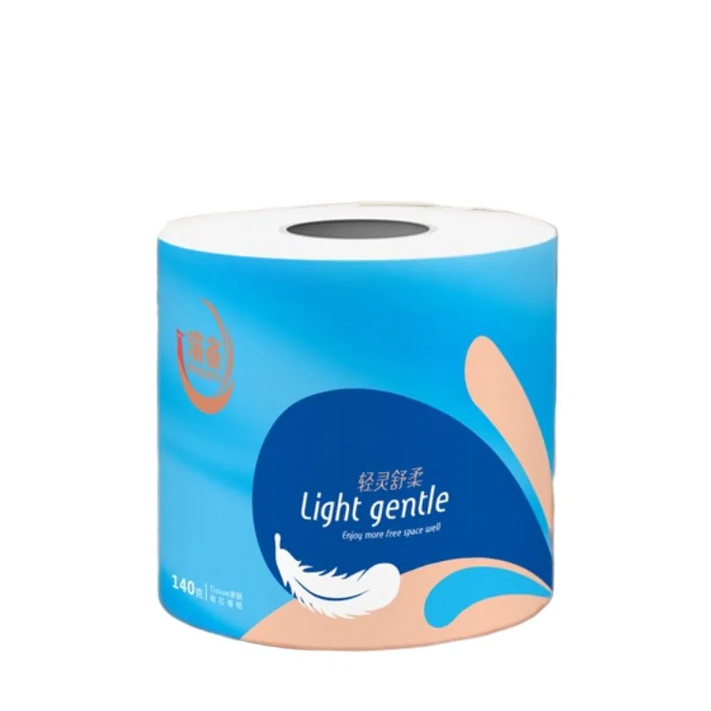 Single Pack Wholesale Wooden Pulp Standard Roll Toilet Paper
