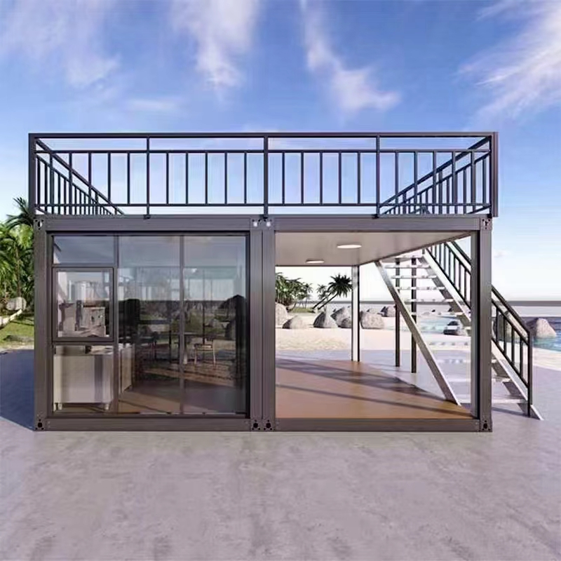 20FT Prefab Container House Movable House with One Bedroom and Terrance for Sale