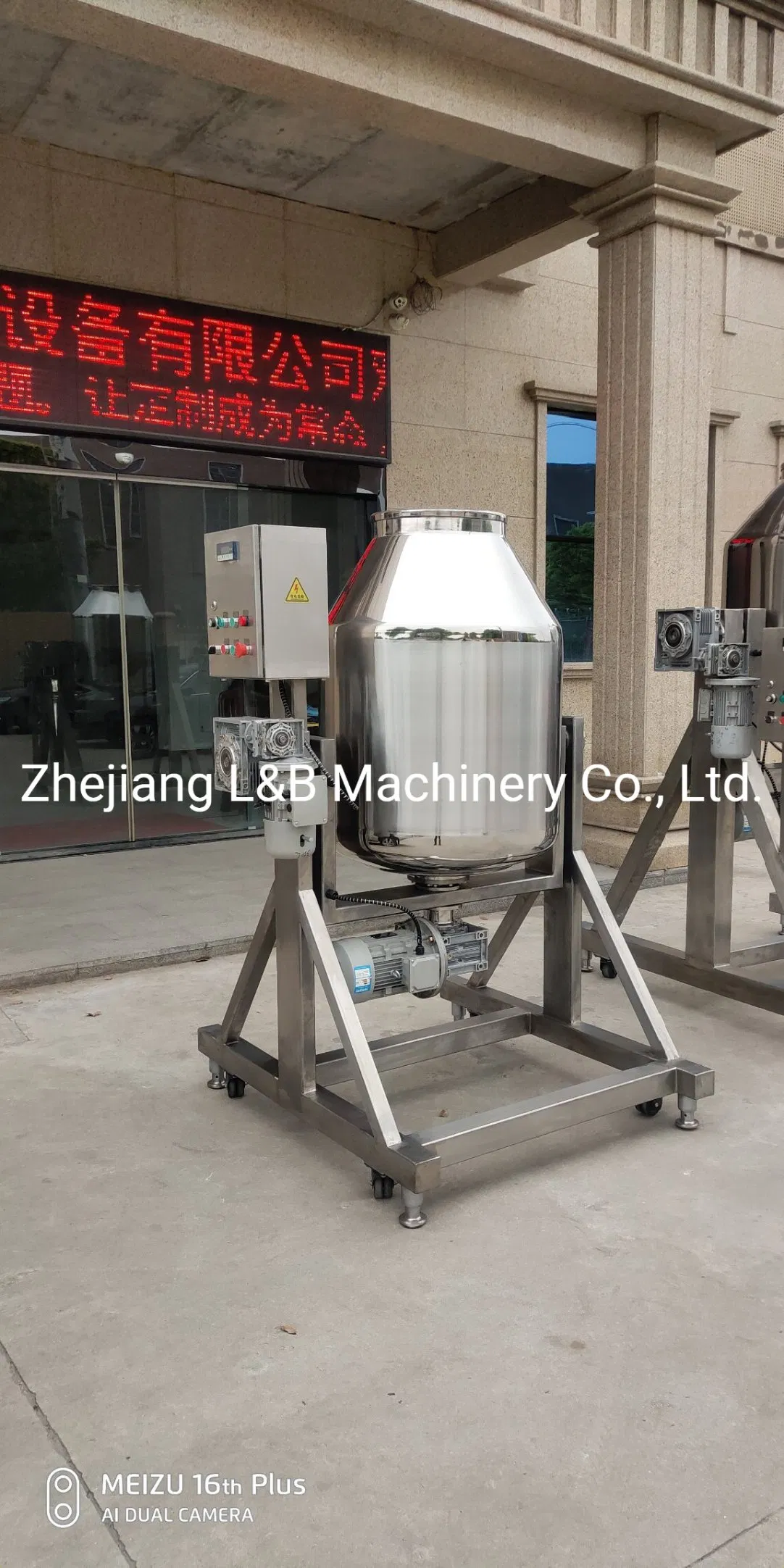Stainless Steel 304 Mixer Machine for Coffee Beans Industrial Rotating Drum Blending Mixing Equipment for Sale