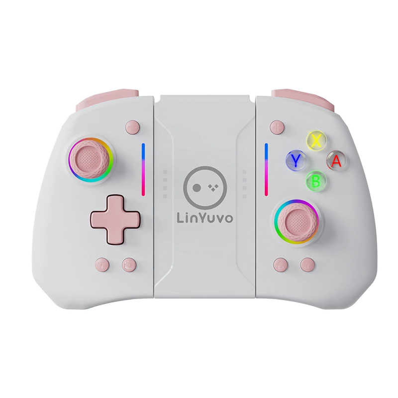 New Wireless Bt Gamepad Light Wireless Joy-Pad with 8 Color RGB Programmable Turbo Vibration for Switch/Lite/OLED Controller