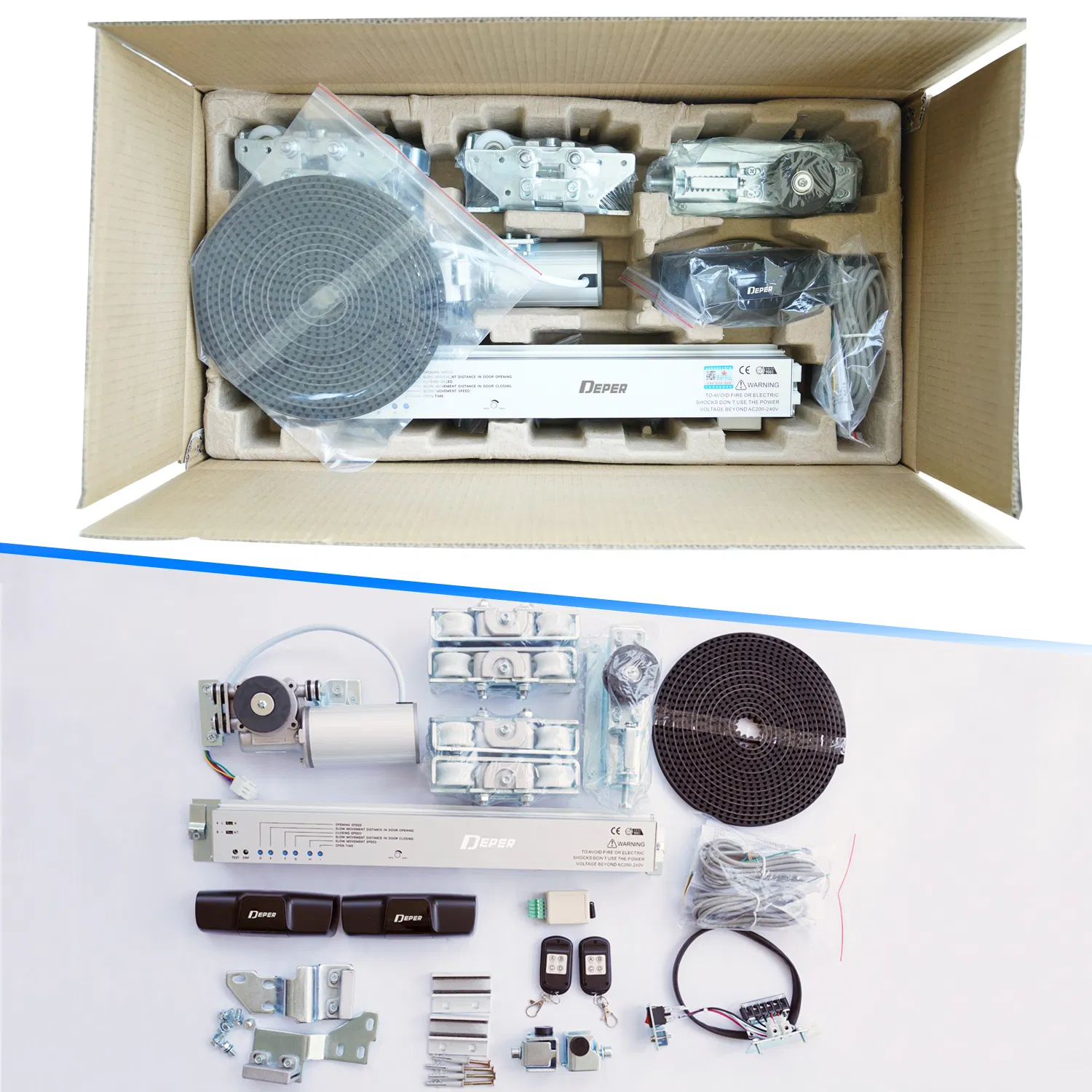 Modern Classic 125A 150kg 65W Motor Aluminum (Photocell) Automatic Sliding Door Mechanism for Framed Glass Door