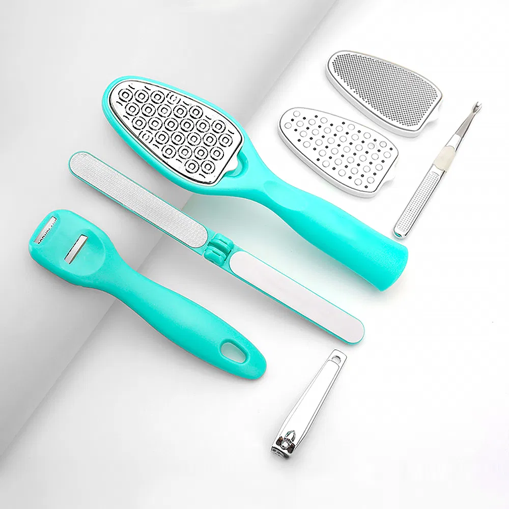 8PCS Manicure Pedicure Skin Care Tool Nail Art Set Dead Hard Callus Remover Scraper Foot File Kit