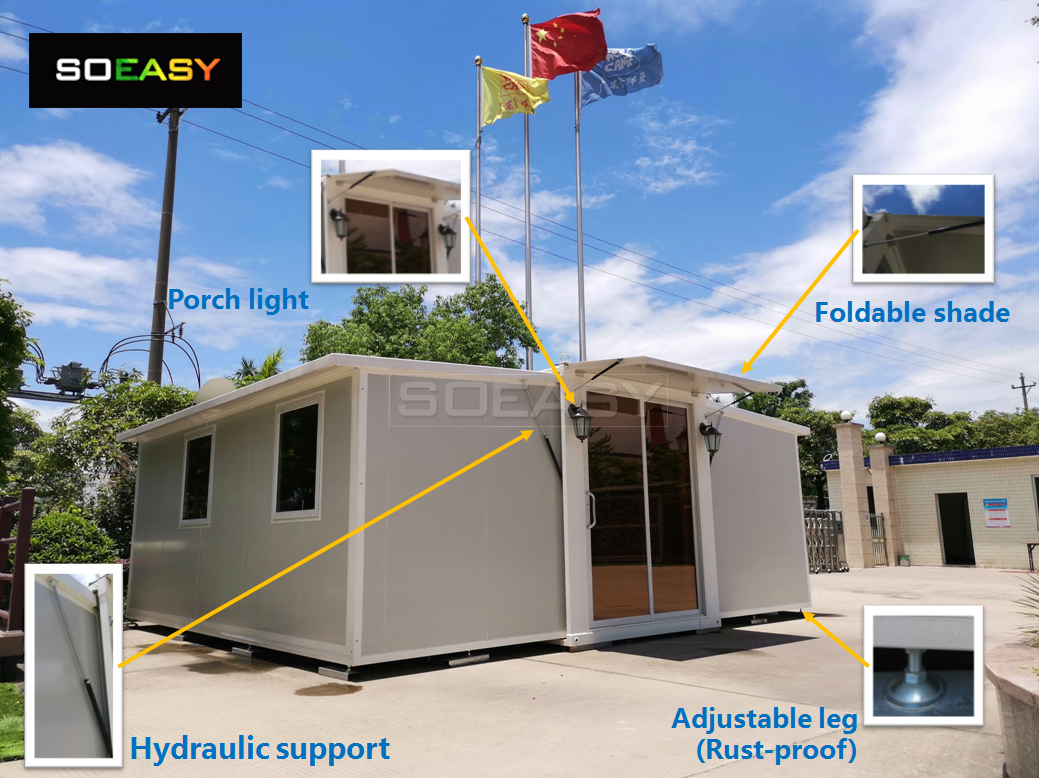 Fashion Temporary Offices Portable Tiny Expanding Prefabricated House Farm Resort Renting Home