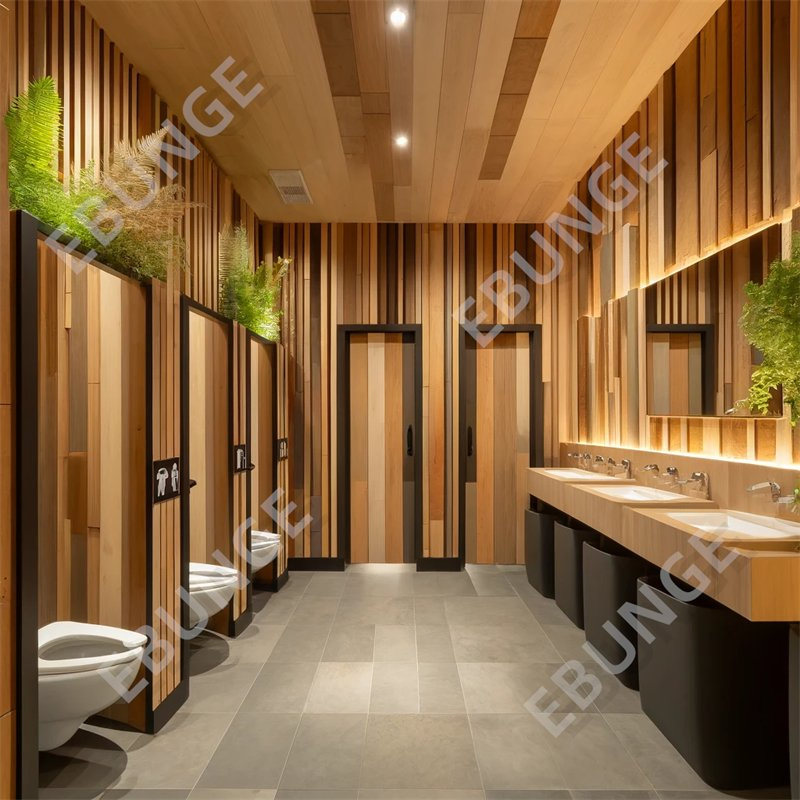 HPL Decorative Bathroom Door Partitions System Compact Board Toilet Cubicle