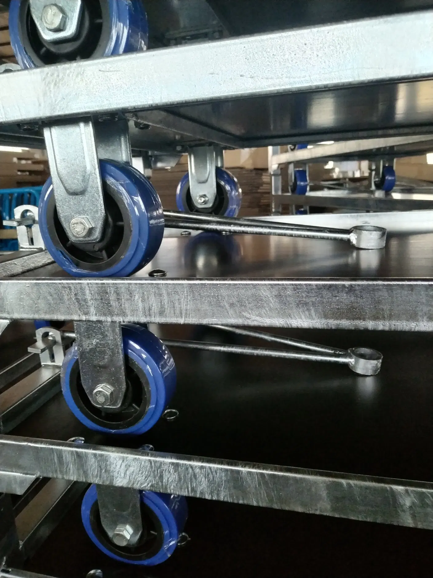 Greenhouse Trolley Flower Cart Danish Mobile Trolley Plywood Garden Cart