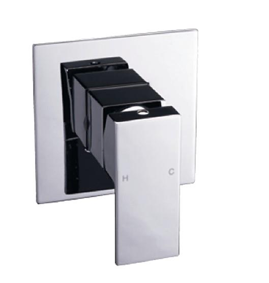 Luxury Square Bathroom Shower Built-in Brass Concealed Shower Faucet