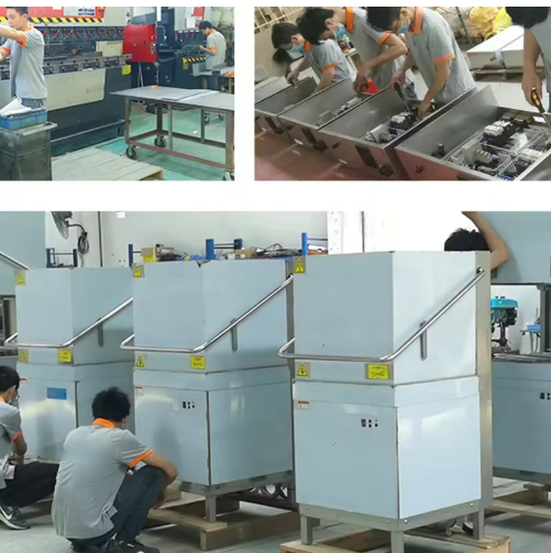 Commercial Hood Type Dishwasher Smart Automatic for Restaurant Kitchen Use