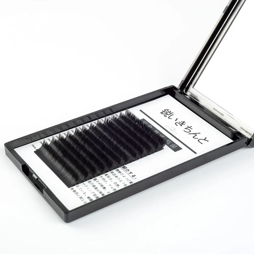 Private Label Trays Eyelash Extensions Velour Silk Velvet Dark Lash Extensions