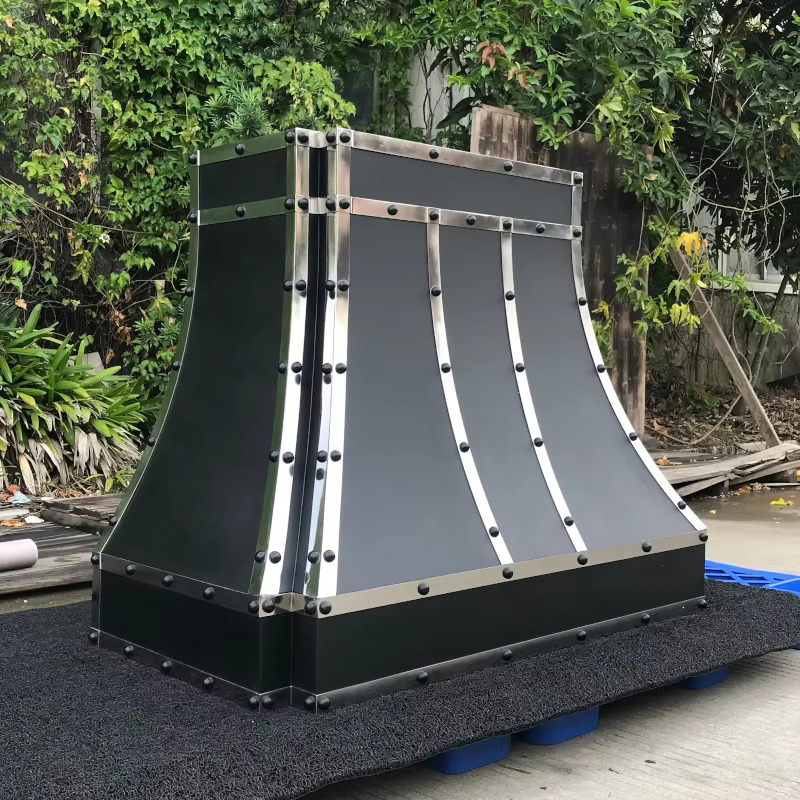 Kitchen Black Custom Metal Stainless Steel Household Wall-Mount Range Hood