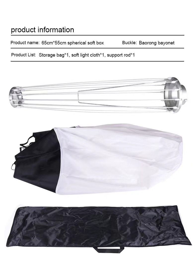 Wholesale Round Softlight Box Photography Sutdio Equipment Lighting Set Soft Box for Photo Shoot