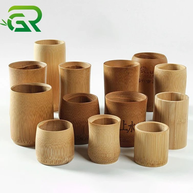 Natural Wooden Bamboo Mugs Cups for Water Tea or Coffee