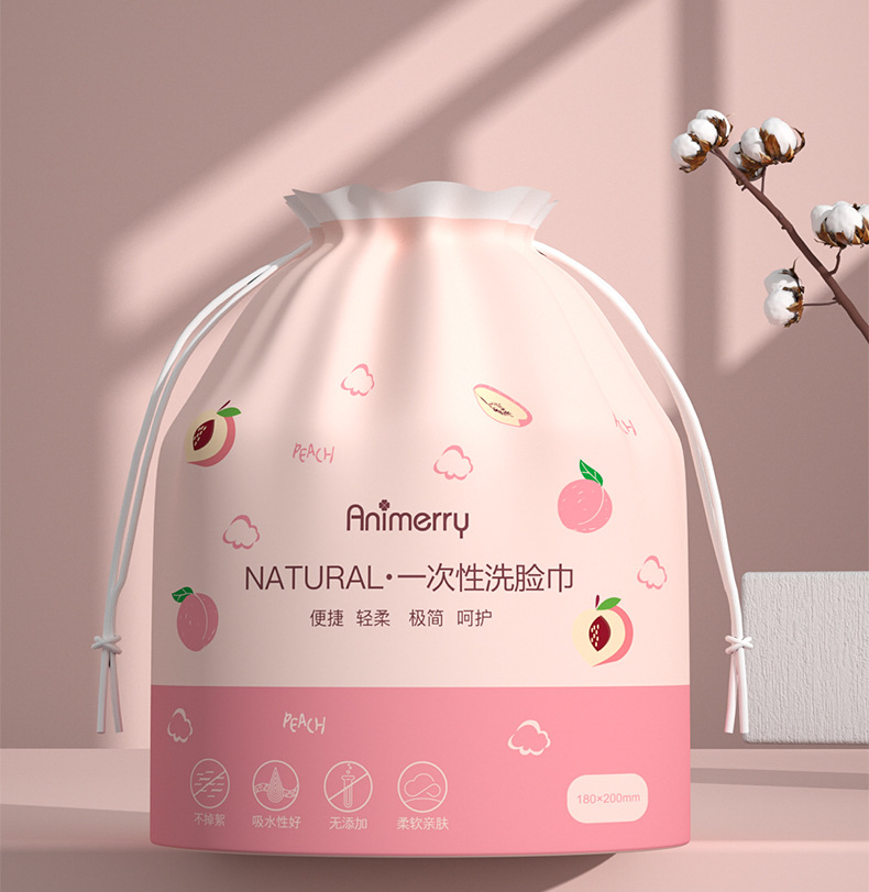 Soft Cleanser Roll Type Facial Scrub Beauty Makeup Remover Dry and Wet Dual-Use Disposable Towel Cotton