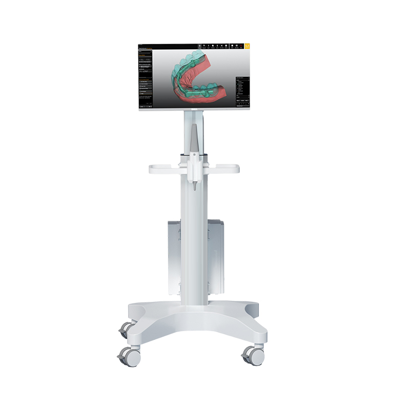 Versatile Dental Trolley on Wheels with Monitor and Scanner