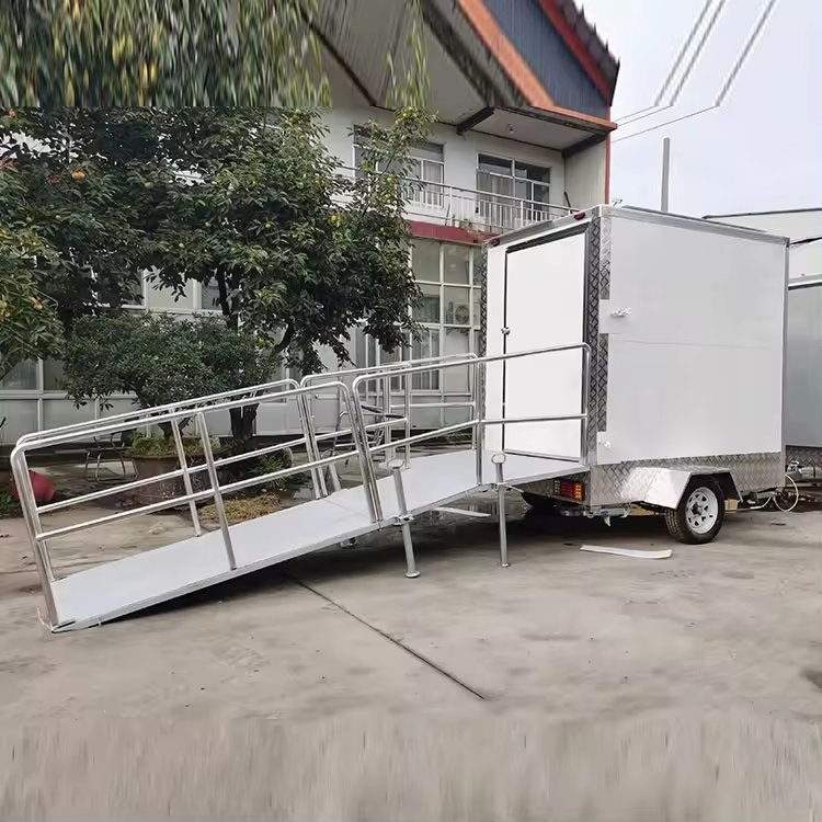 Luxury Portable Toilet Trailer Outdoor Portable Bathrooms Cart Mobile Toilet Camping Bathroom