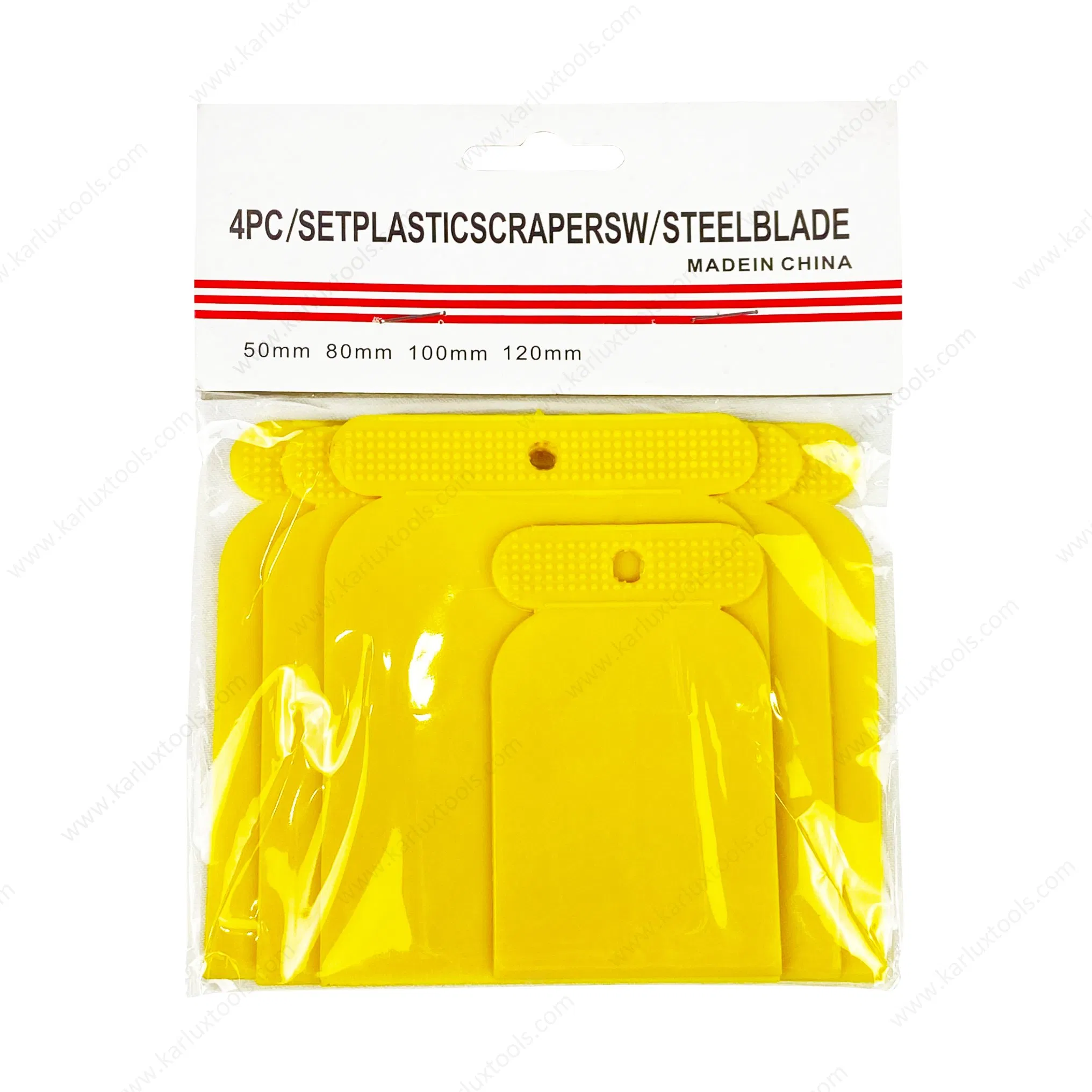 4PCS Auto Body Filler Spreader Applicator Flexible Plastic Spreader Set for Filler Putty Spreading Paint