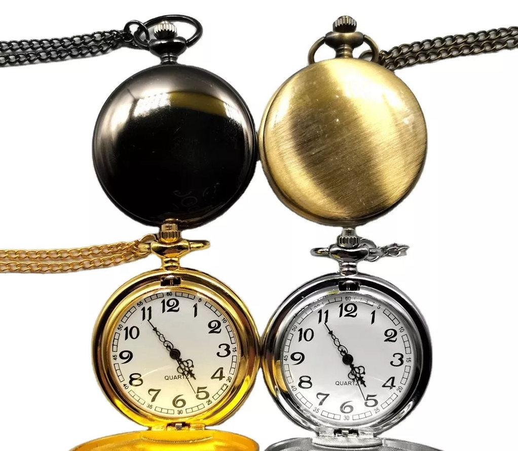 Wholesale Smooth and Bright Fashion Retro Two-Faced Pocket Watches
