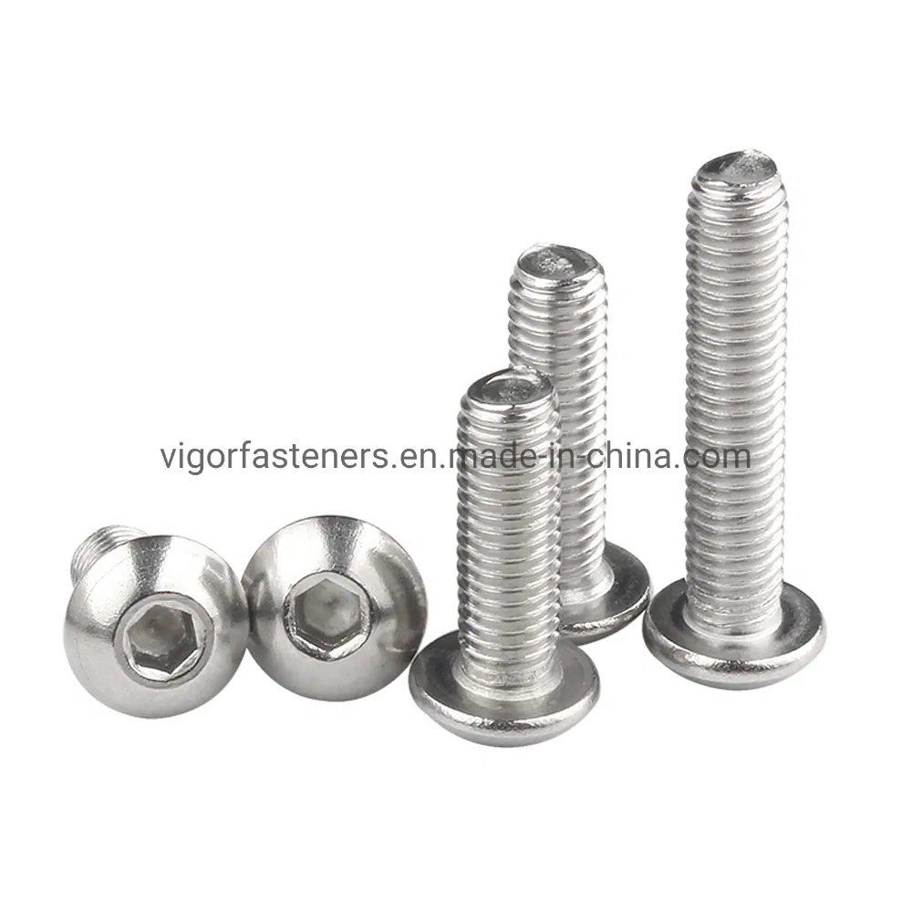 ISO 7380 Hex Nails Socket Button Cap Screw with Stainless Steel A2/A4 for Machine