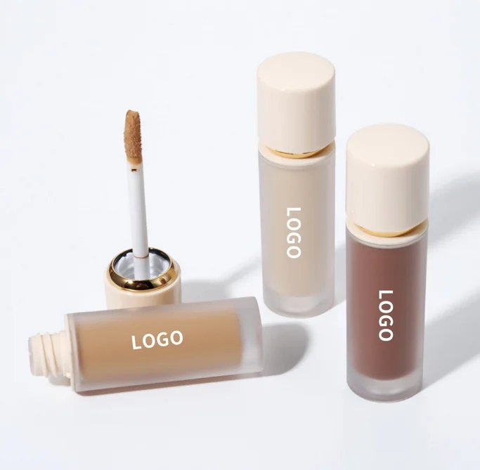 Matte Finish High Coverage Liquid Cream Concealer Makeup for Under Eye Dark Circles Acne Blemishes