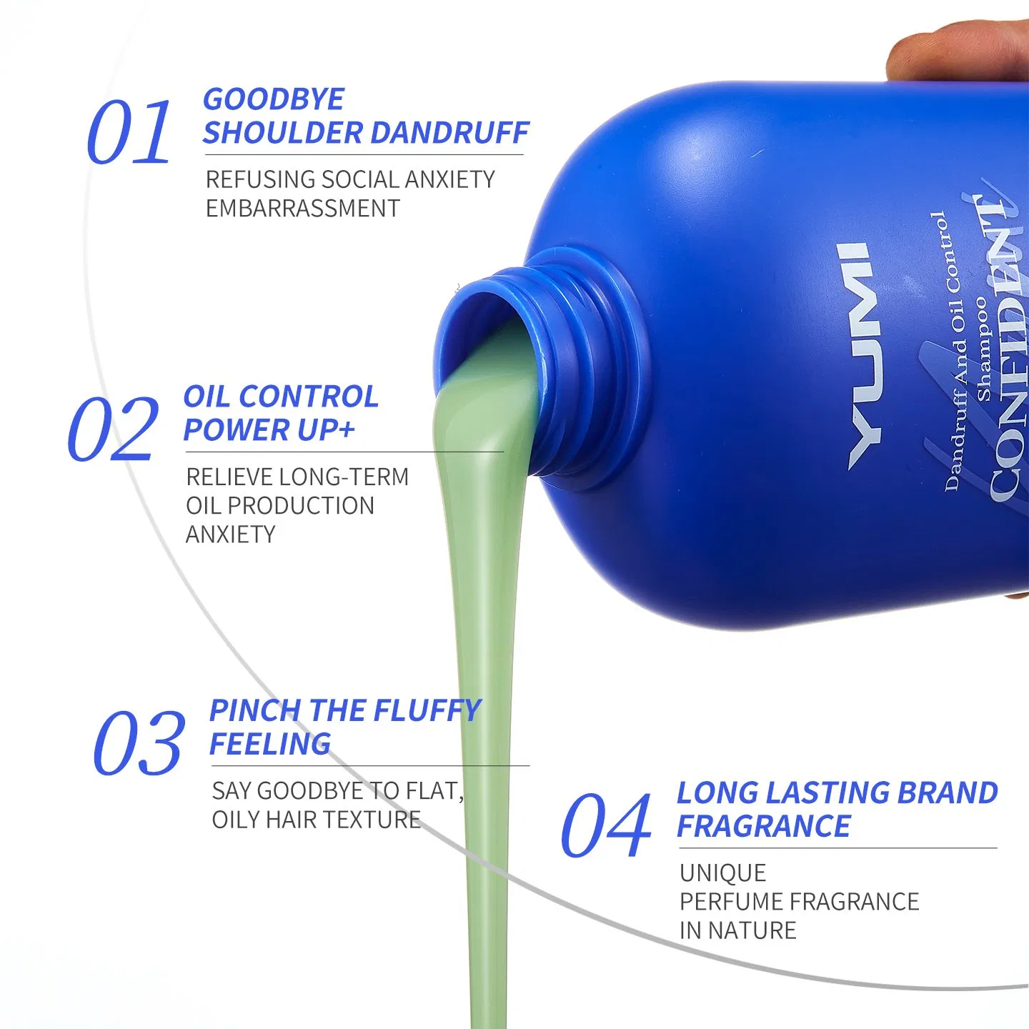 Professional Classic Clean Anti-Dandruff and Oil Control Hair Shampoo with Plant Extract