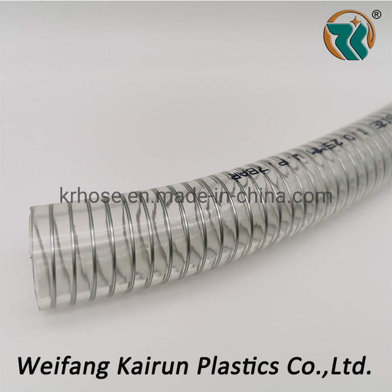 25mm/50mm/75mm/102mm Factory Supplier PVC Spiral Steel Wire Reinforced Water Pipe /Air/Rubber/Suction/Garden Hoses