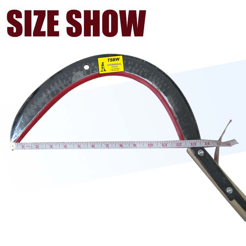 Long Wooden Handle Agricultural Hand Tools Farming Garden European Type Scythe Sickle