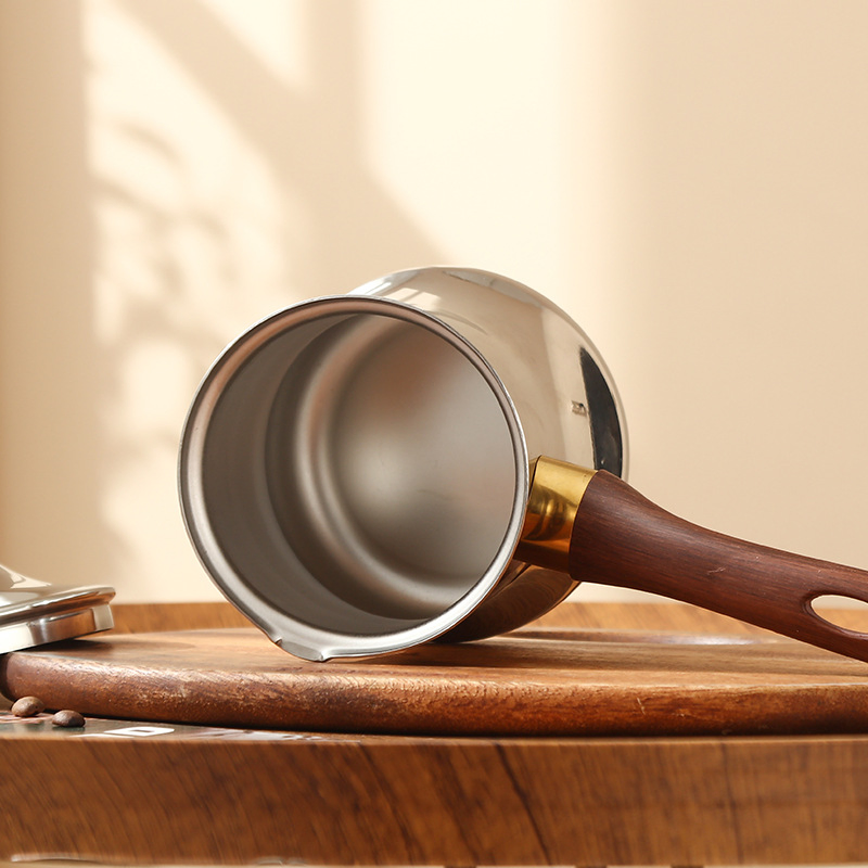 Good Quality Middle East Elegant Stainless Steel Turkish Coffee Pot for Home Daily Use