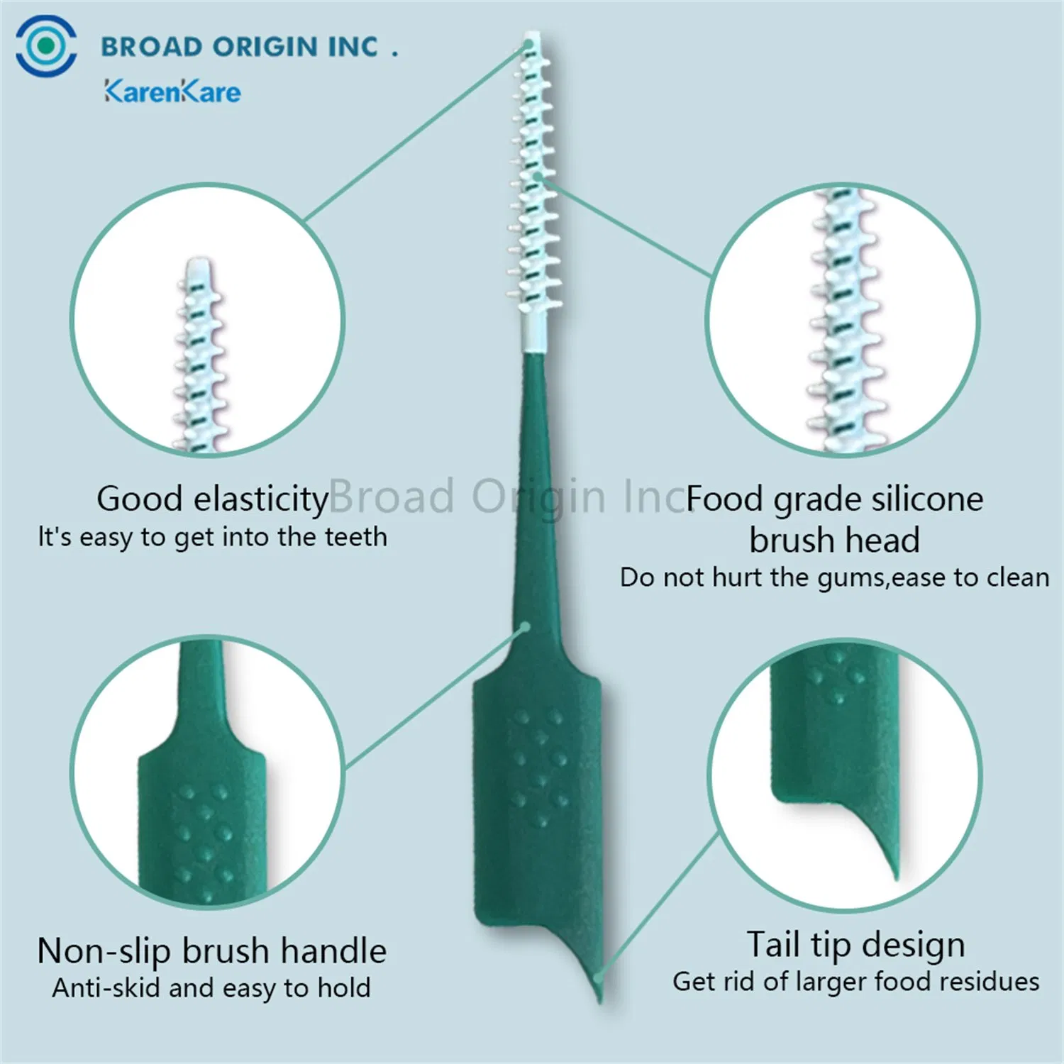 Interdental Brush Soft Picks Toothpick Soft Rubber Dental Picks Orthodontic Biodegradable