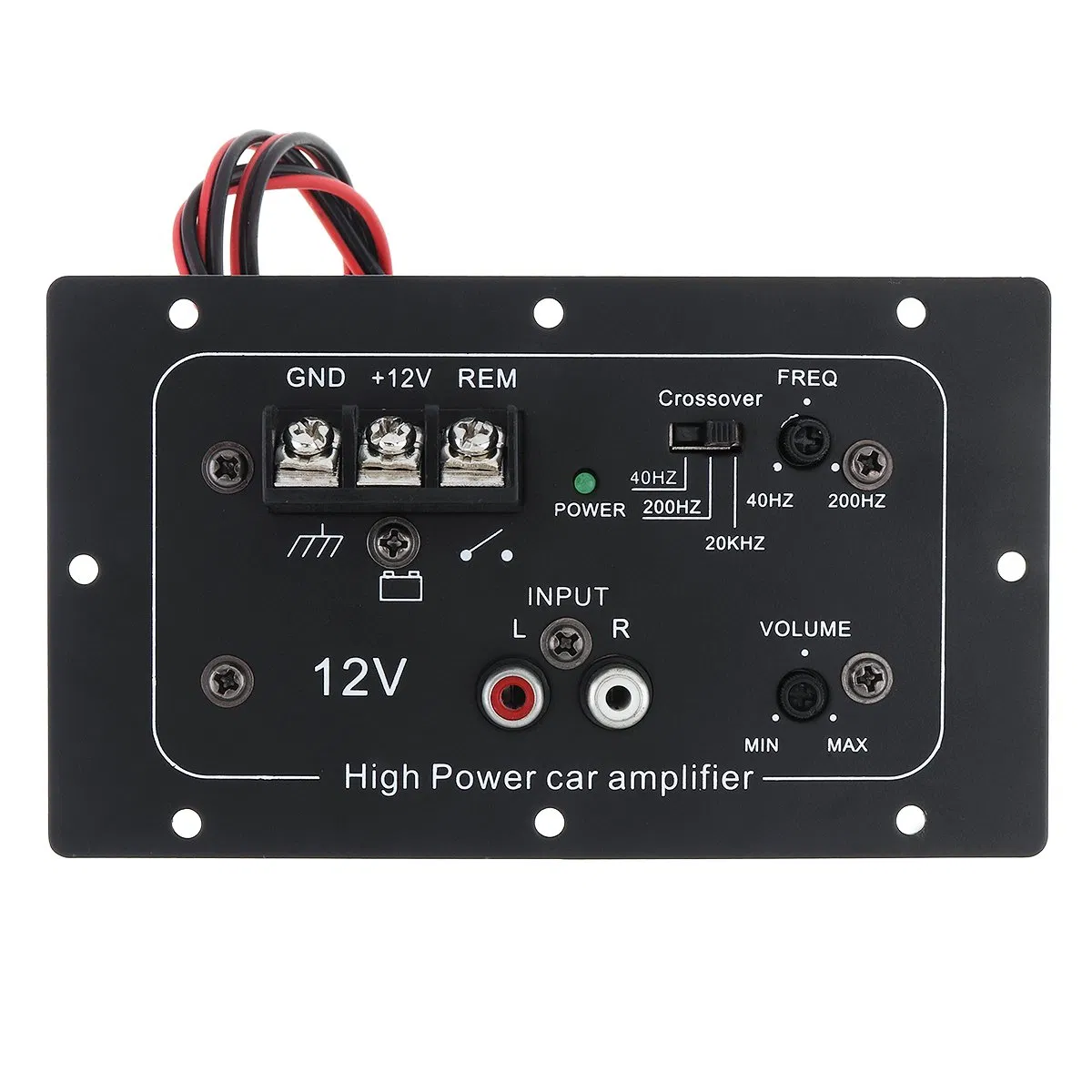 12V 150W Black Powerful Bass Subwoofer Car Audio High Power Amplifier Board for 6 / 8 / 10 Inch Car Subwoofer
