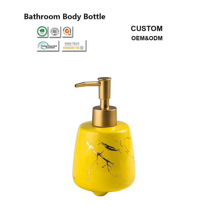 400ml Smooth Surface Bathroom Ceramic Bottle for Laundry Detergent Storage