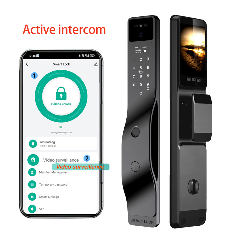 Security 3D Face Recognition Deadbolt Electronic Magnetic Electric Fingerprint Keyless WiFi Ttlock Tuya Digital Door Smart Lock