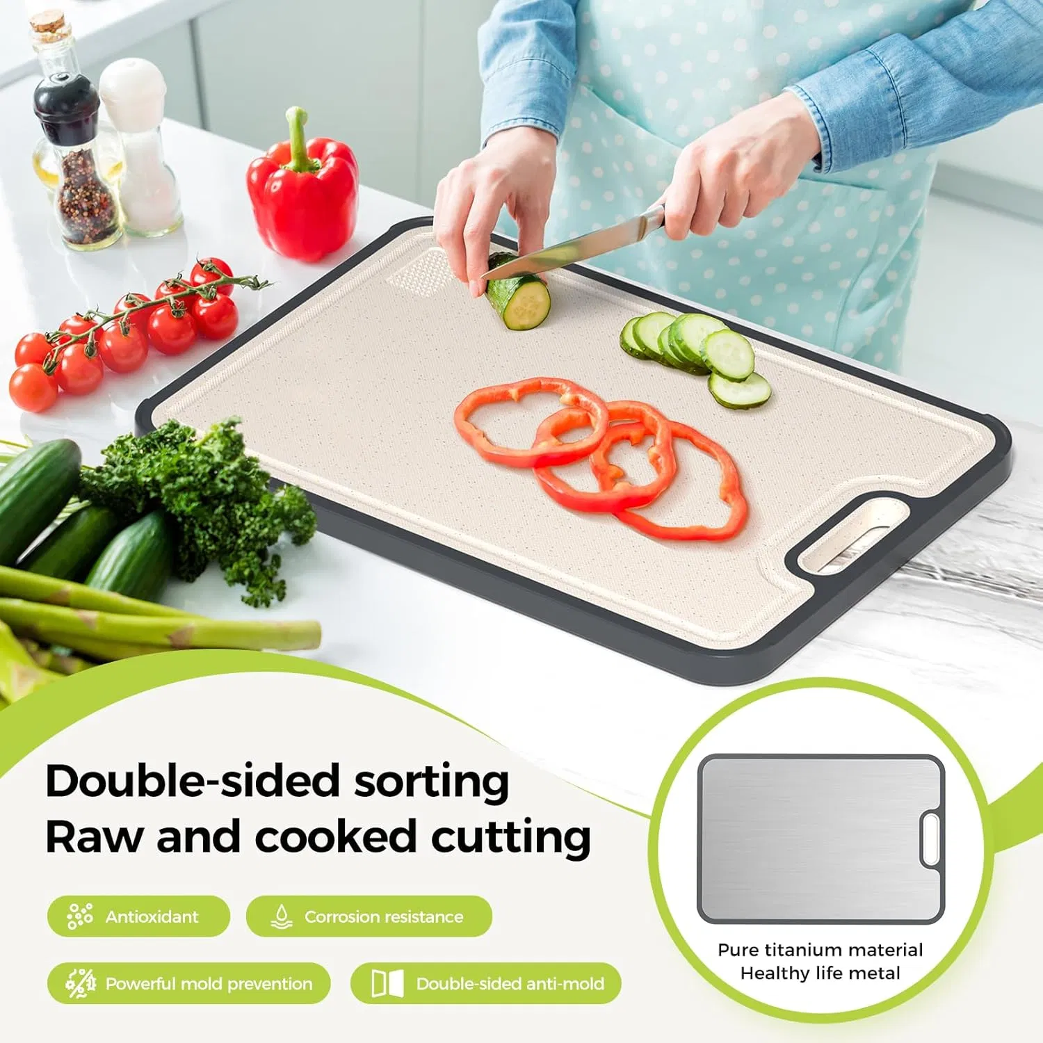 Premium Multifunctional Cutting Board Made of Durable Stainless Steel Kitchen Ware