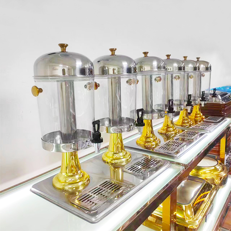 Gold Stainless Steel Thermal Hot and Cold Water Juice Dispenser Beer Beverage Dispenser