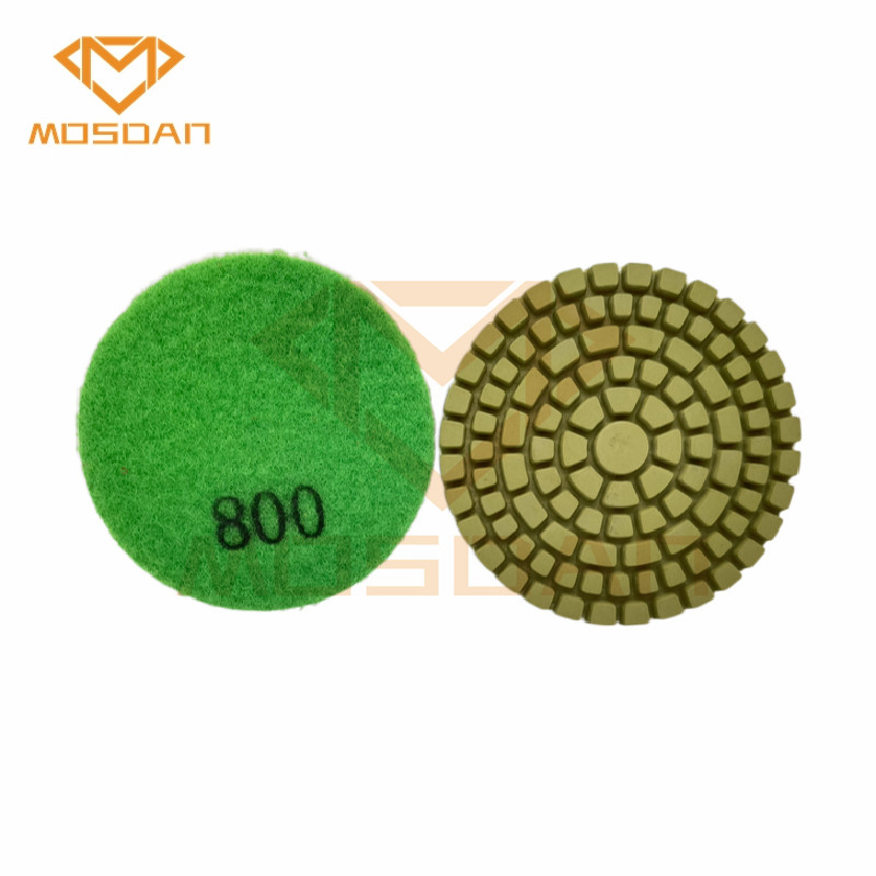 3 Inch Wet Use Resin Diamond Polishing Pads for Terrazzo Concrete Marble Granite Limestone