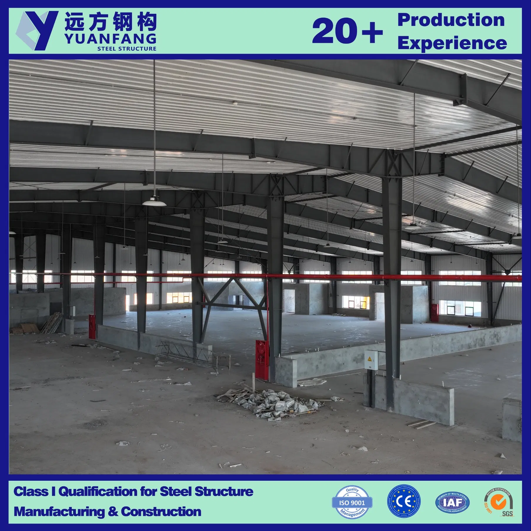 New Design Light Steel Structure Building Material Construction Brick Wall Enclosed Portal Prefabricated Workshop Factory Warehouse