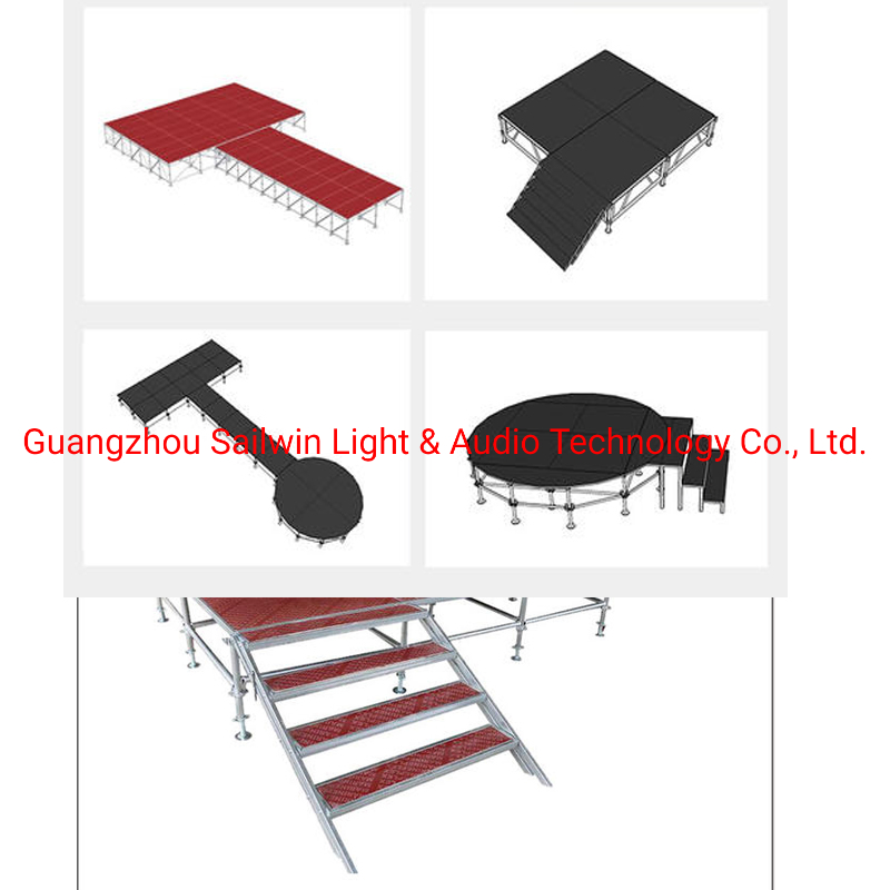 Portable Aluminum Glass Wooden Assemble Concert Exhibition Truss Stage