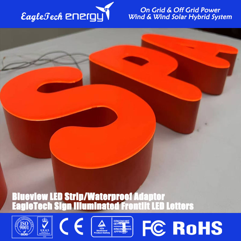 Outdoor Advertising LED Signs Frontlit Illuminated LED Letters Custom Sign