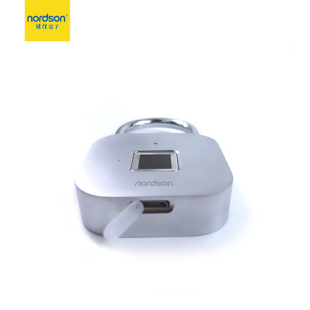 Portable IP62 Waterproof Mini LED Light Fingerprint Padlock for Bike Home Handbag Cabinet