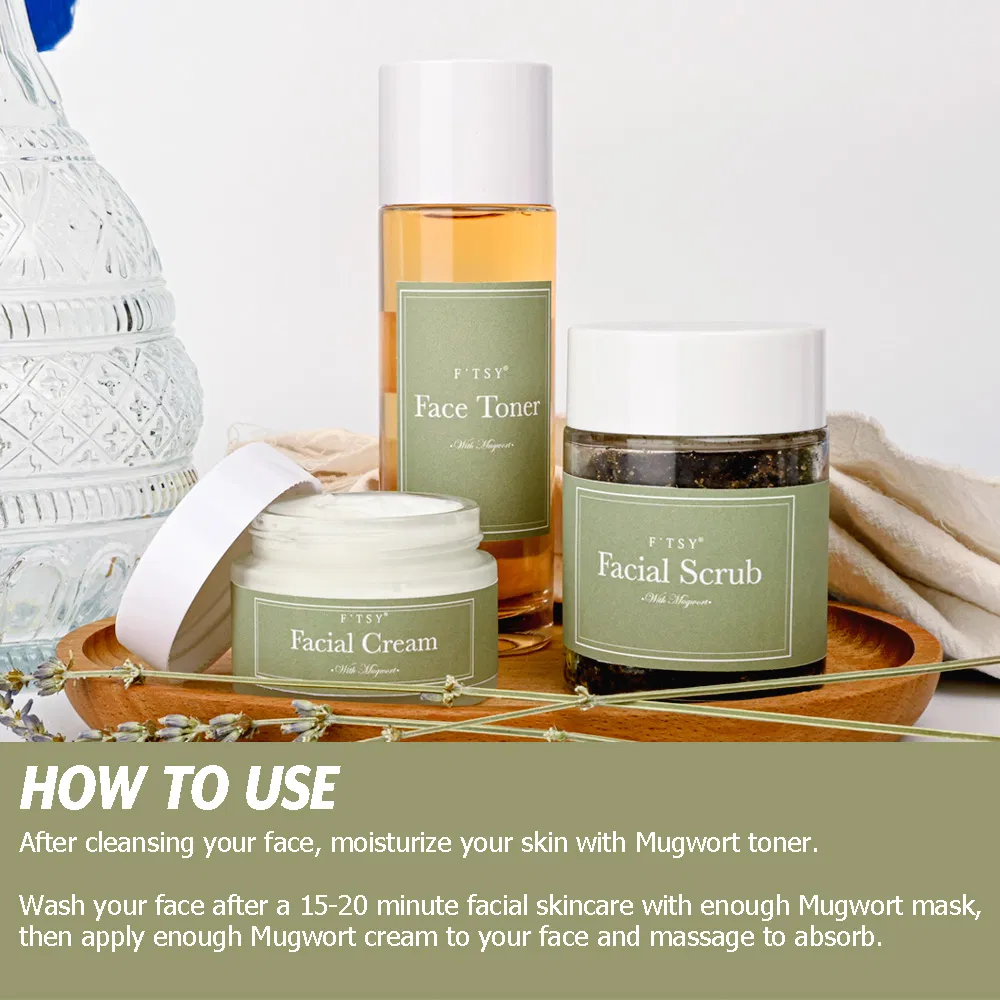 Hot Sell Mugwort 3-Piece Set Anti Aging Skin Care Set