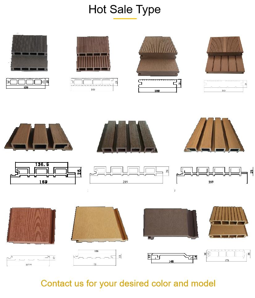 Wooden Grain Lamin Waterproof Decoration Outdoor WPC Cladding Fluted Wall Panels Boards