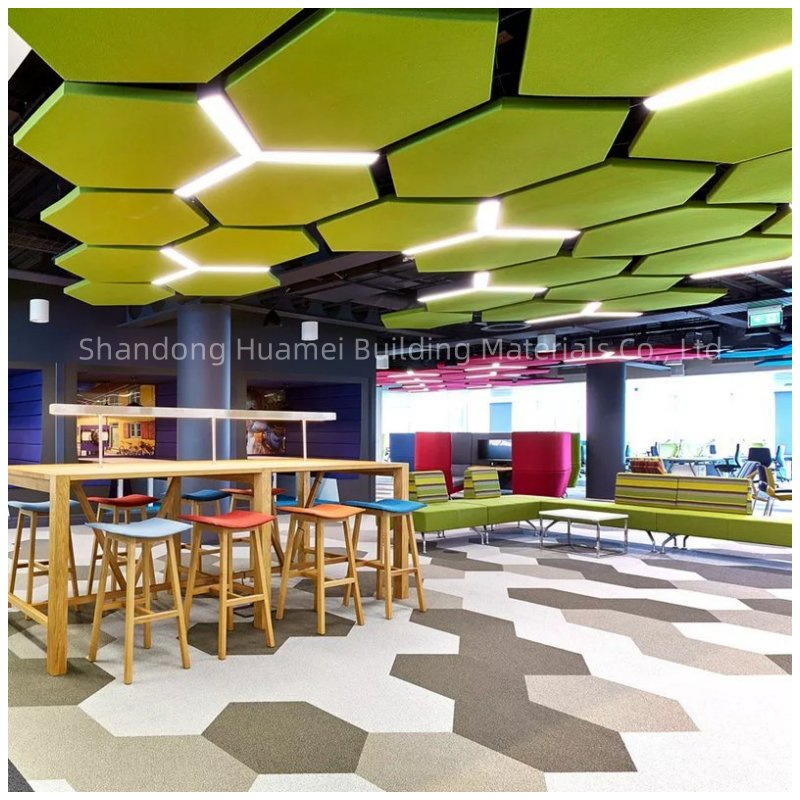 Color Brilliancy of Suspended Ceiling Panels Fiber Glass Acoustical Ceiling Tiles